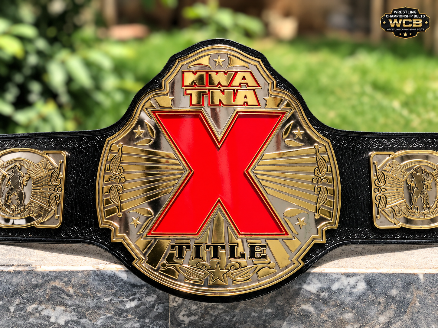 24K Gold NWA TNA X Division CNC Championship Belt