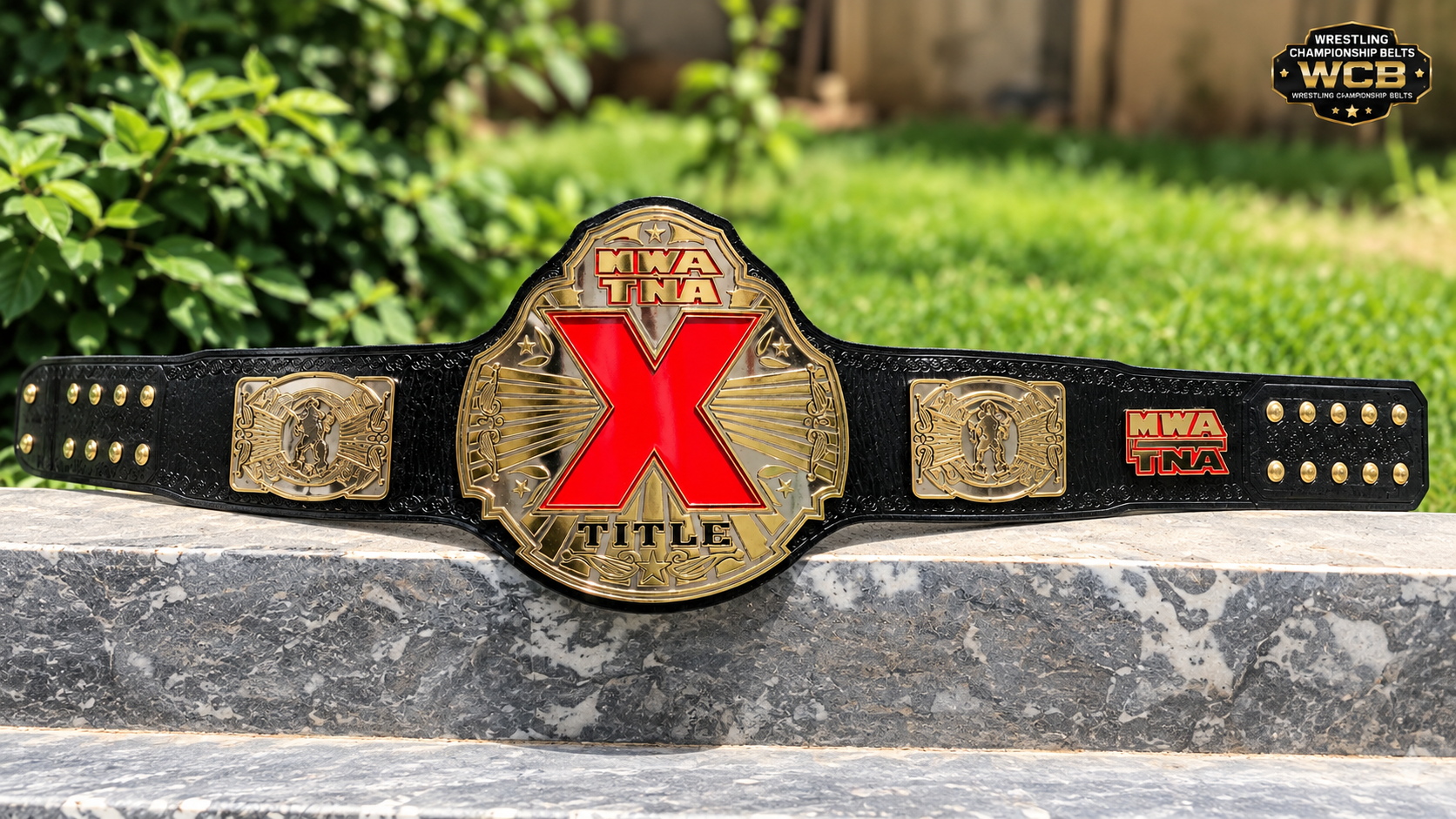 24K Gold NWA TNA X Division CNC Championship Belt