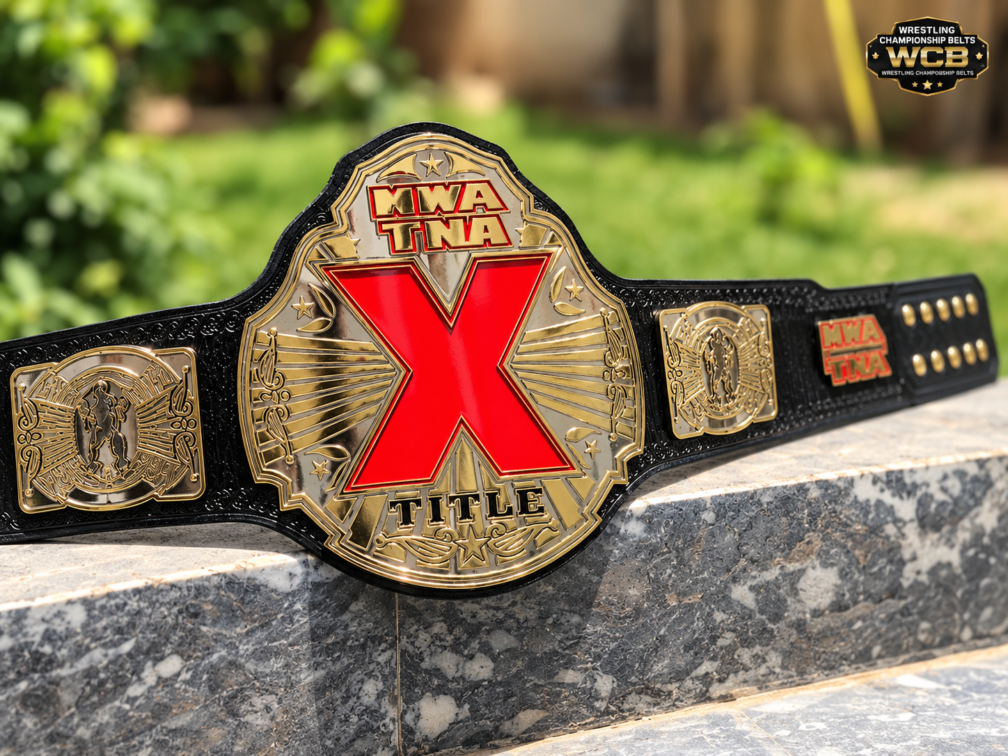 24K Gold NWA TNA X Division CNC Championship Belt