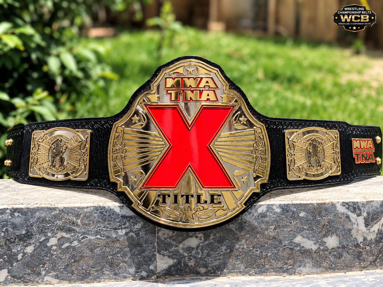 24K Gold NWA TNA X Division CNC Championship Belt