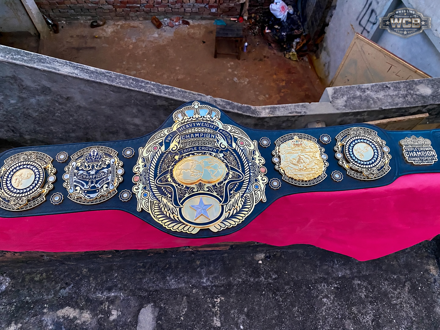 24K GOLD Tripple Crown World Heavyweight Premium CNC Championship Belt