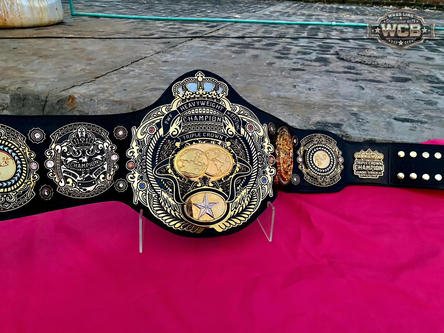 24K GOLD Tripple Crown World Heavyweight Premium CNC Championship Belt