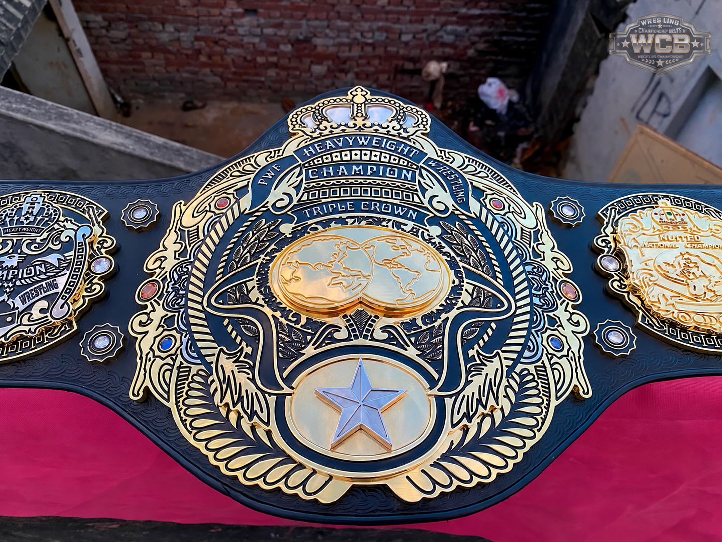 24K GOLD Tripple Crown World Heavyweight Premium CNC Championship Belt