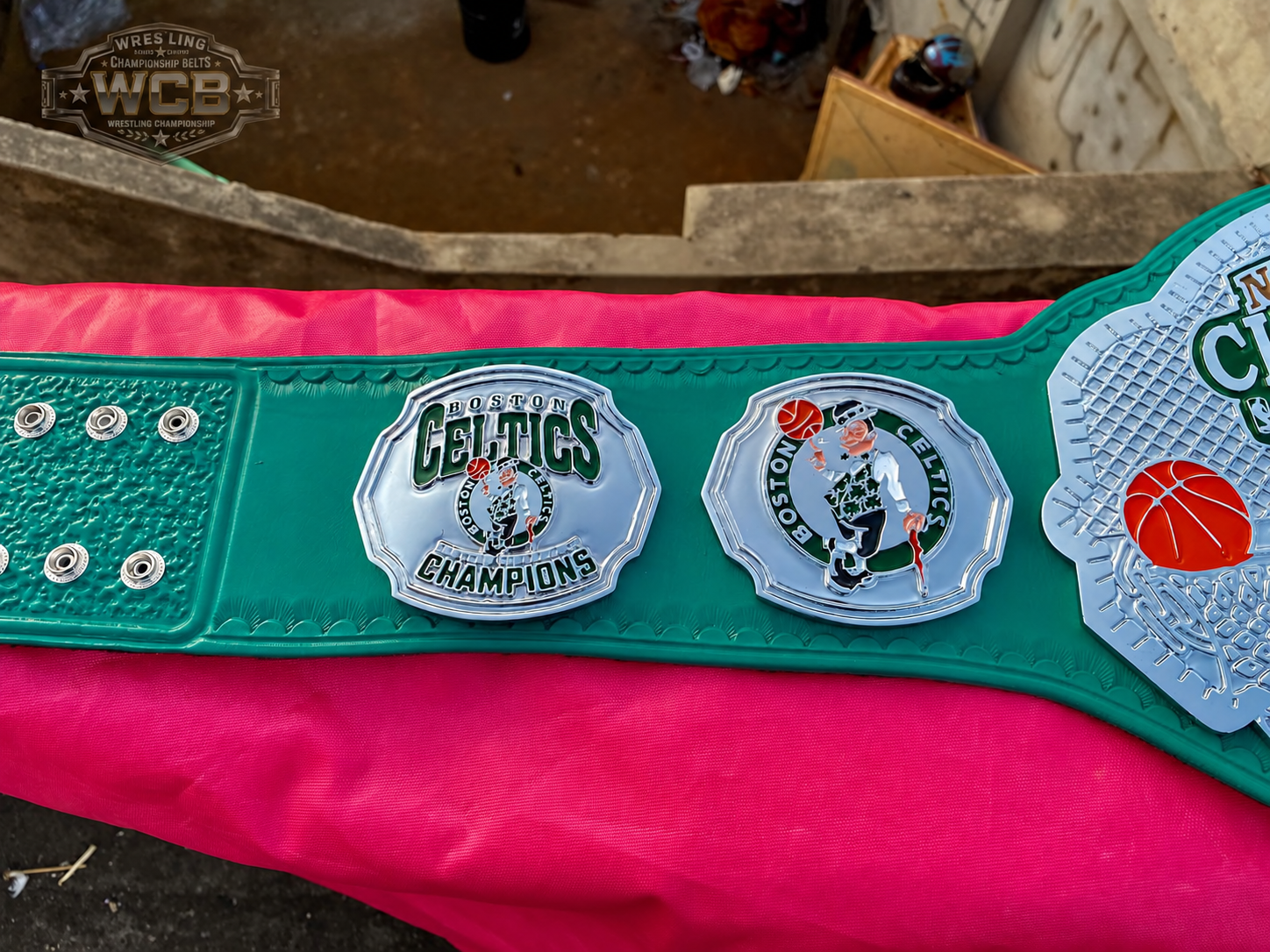 Boston Celtics NBA Finals Champions Basketball Championship Belt – Green & Silver