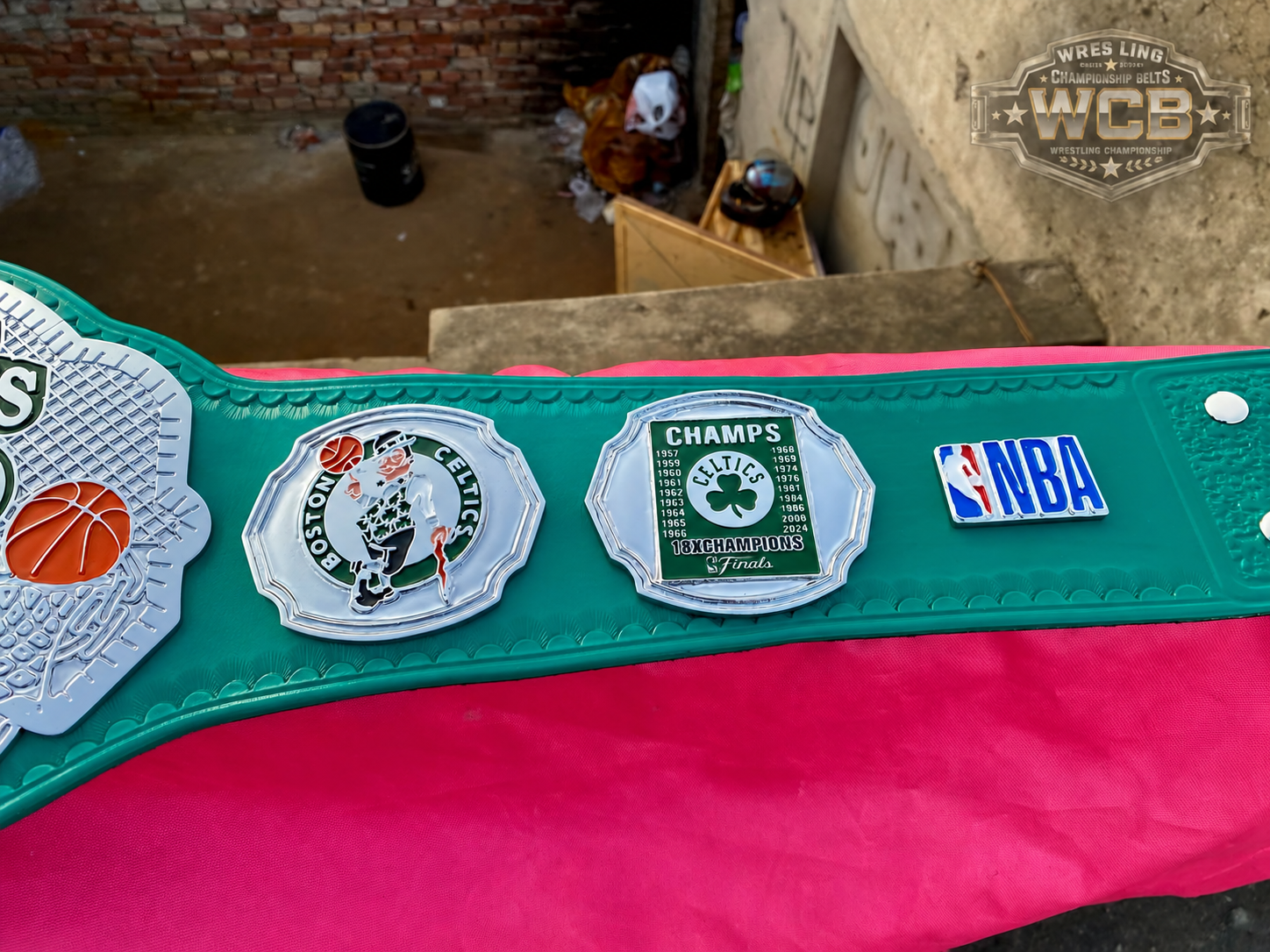 Boston Celtics NBA Finals Champions Basketball Championship Belt – Green & Silver