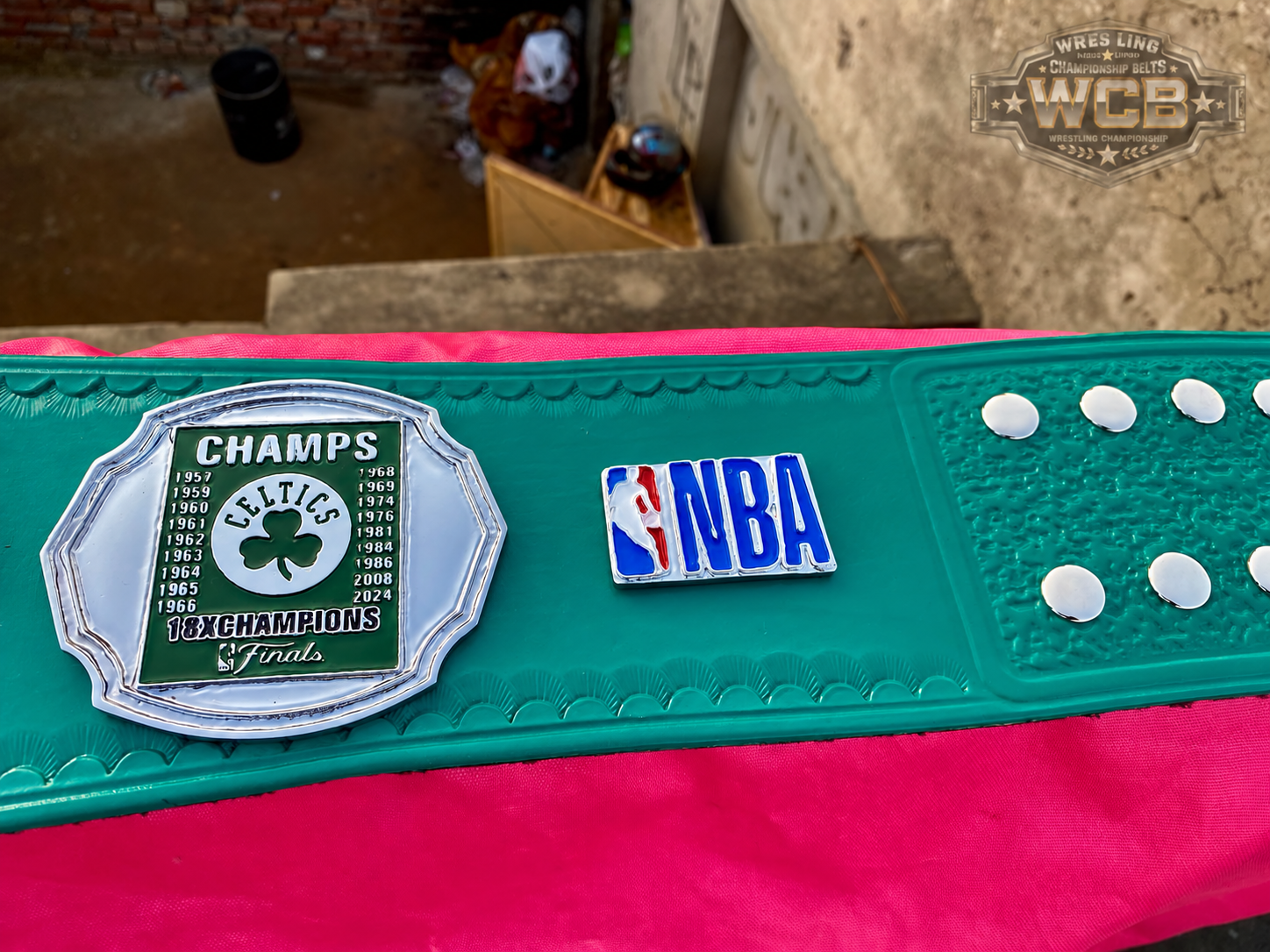 Boston Celtics NBA Finals Champions Basketball Championship Belt – Green & Silver