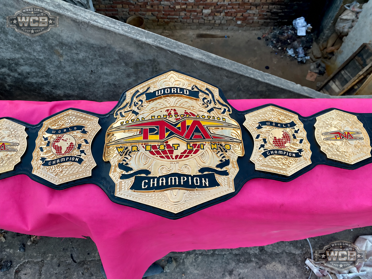 TNA World Wrestling Champion Belt – Black & Gold Replica