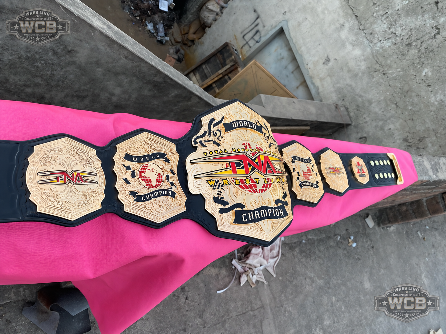 TNA World Wrestling Champion Belt – Black & Gold Replica