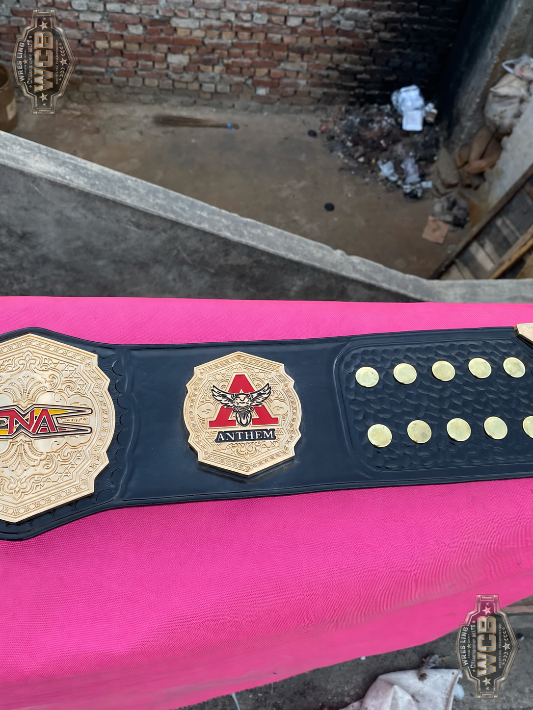 TNA World Wrestling Champion Belt – Black & Gold Replica