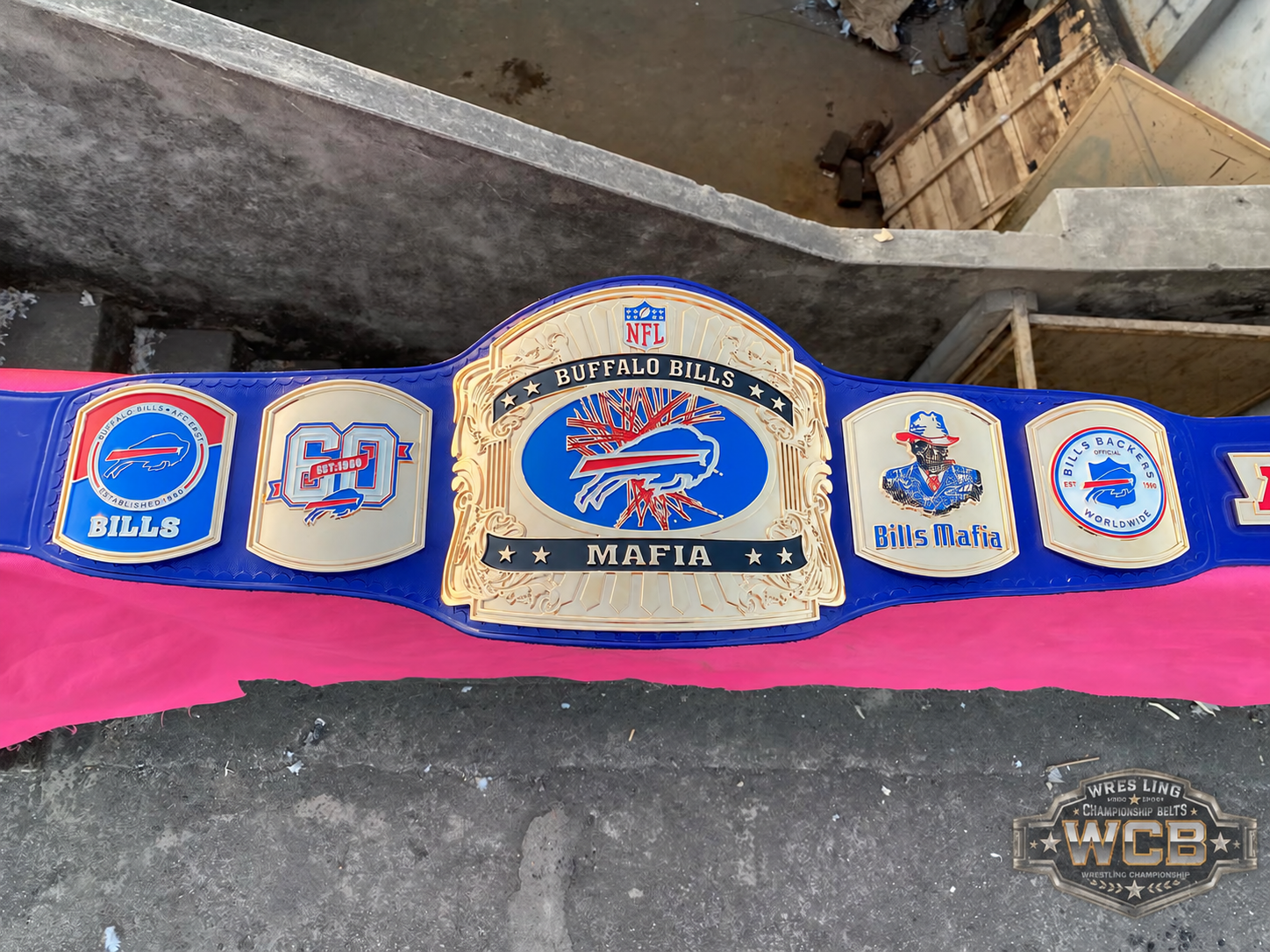 The 24K GOLD NFL Buffalo Bills Mafia Premium CNC Championship Belt Replica