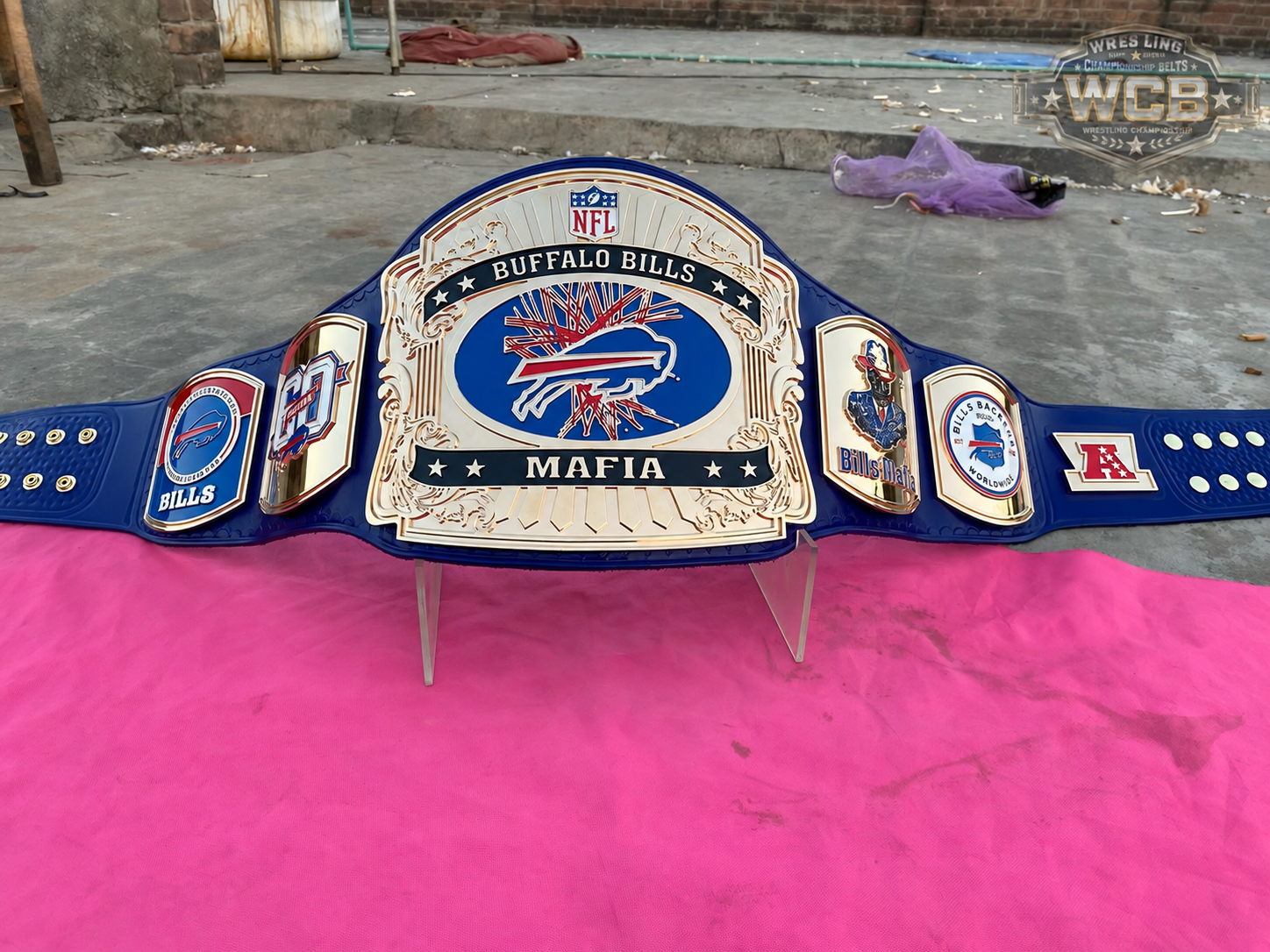 The 24K GOLD NFL Buffalo Bills Mafia Premium CNC Championship Belt Replica