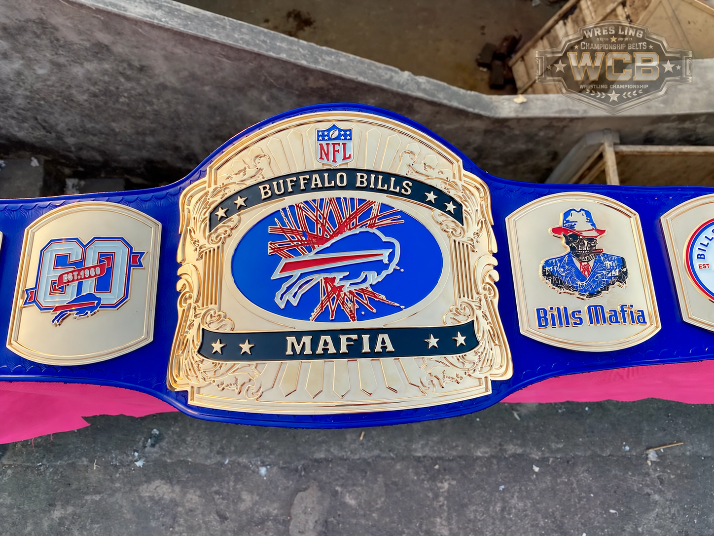 The 24K GOLD NFL Buffalo Bills Mafia Premium CNC Championship Belt Replica