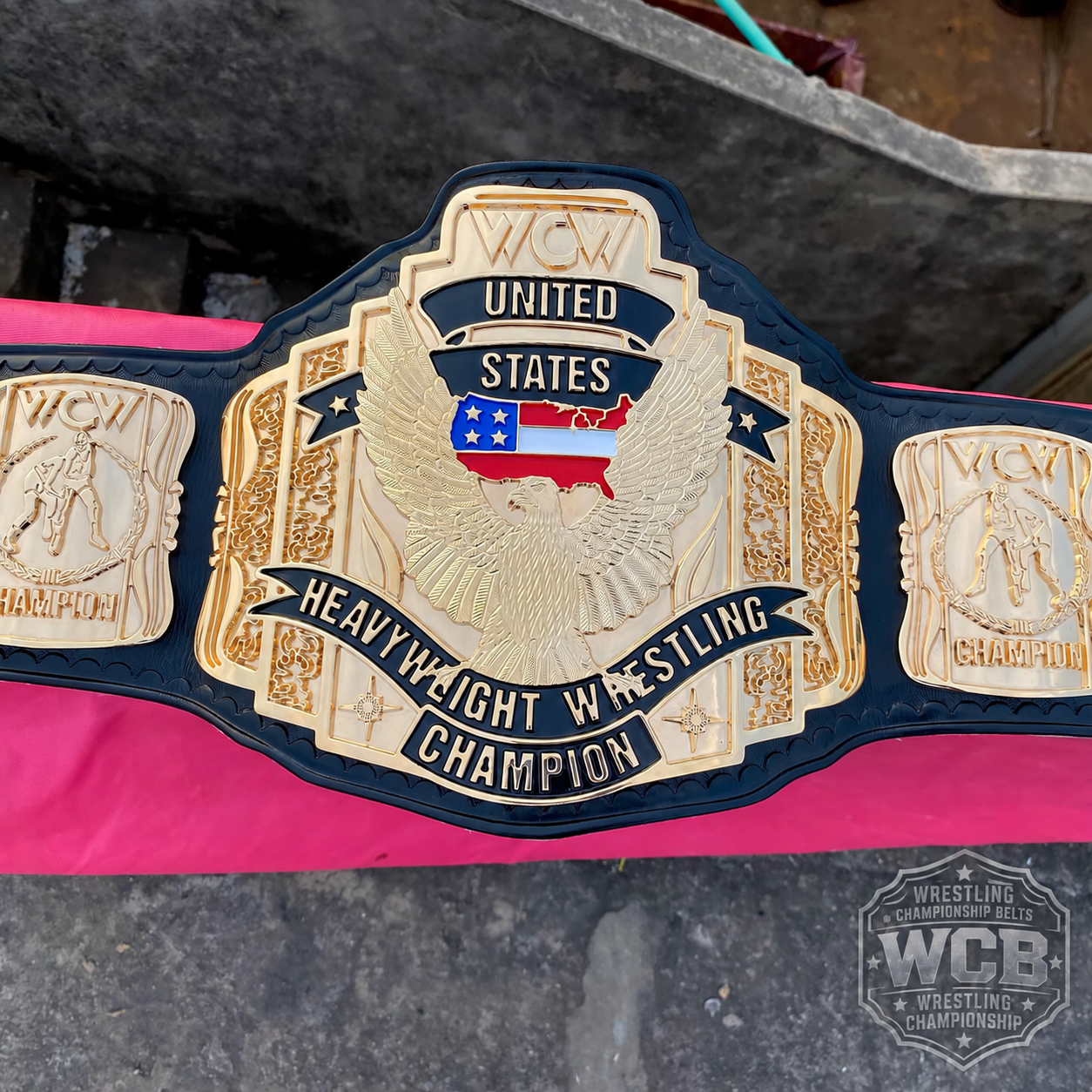 The 24K GOLD WCW United States Premium CNC Championship Belt Replica