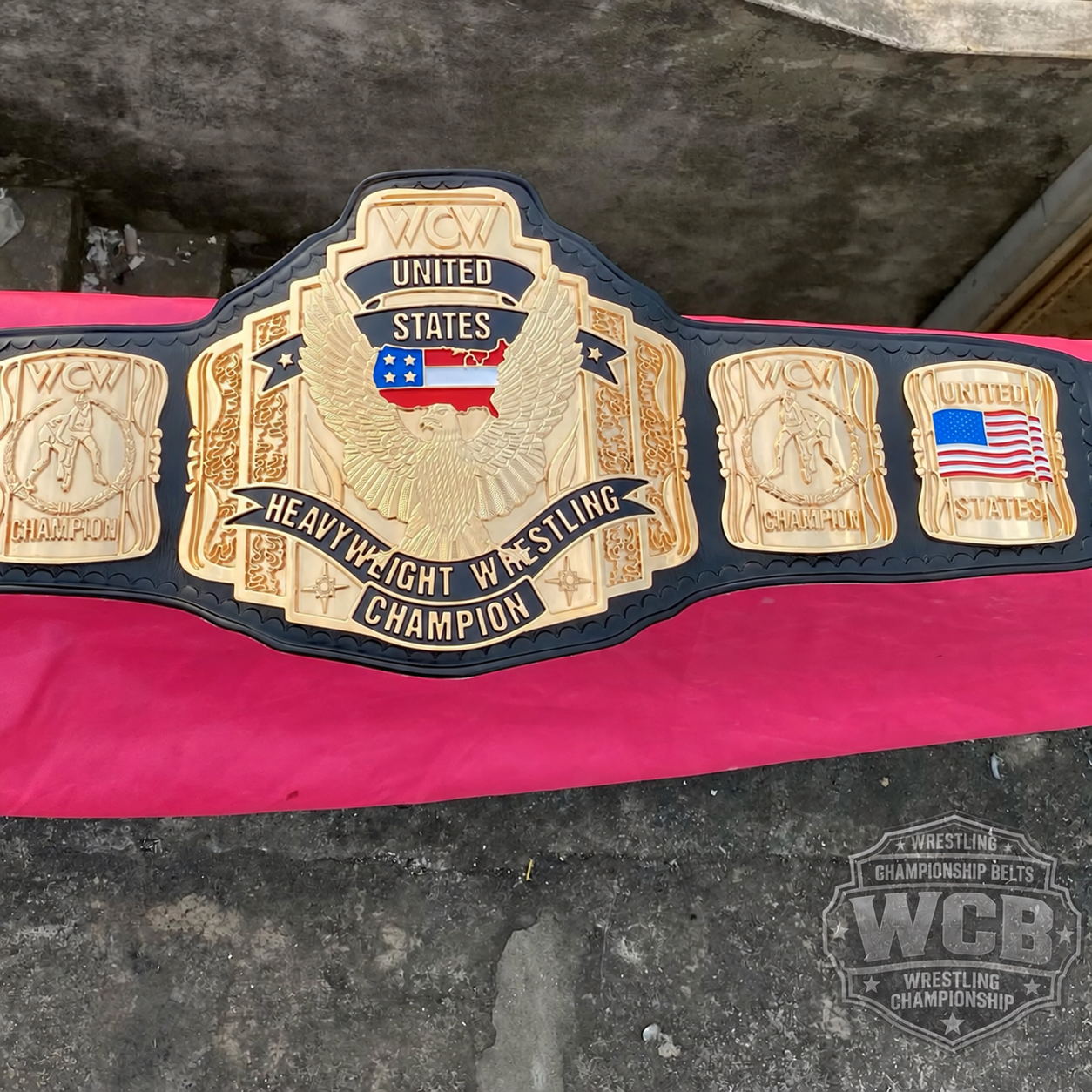 The 24K GOLD WCW United States Premium CNC Championship Belt Replica