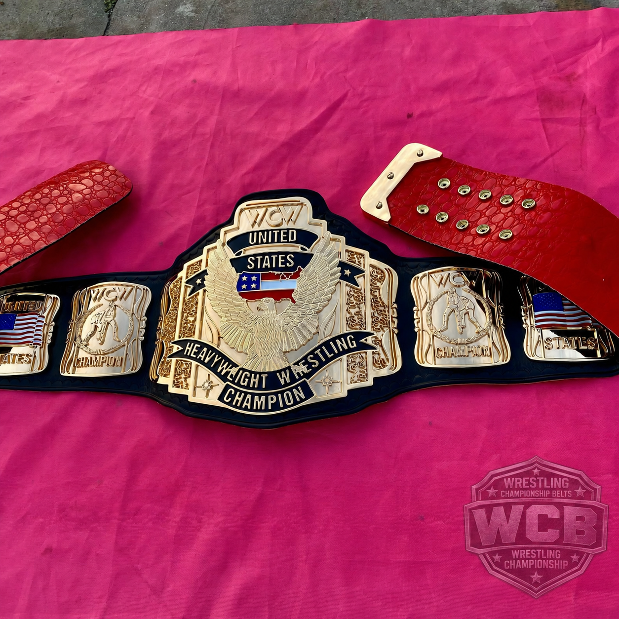 The 24K GOLD WCW United States Premium CNC Championship Belt Replica