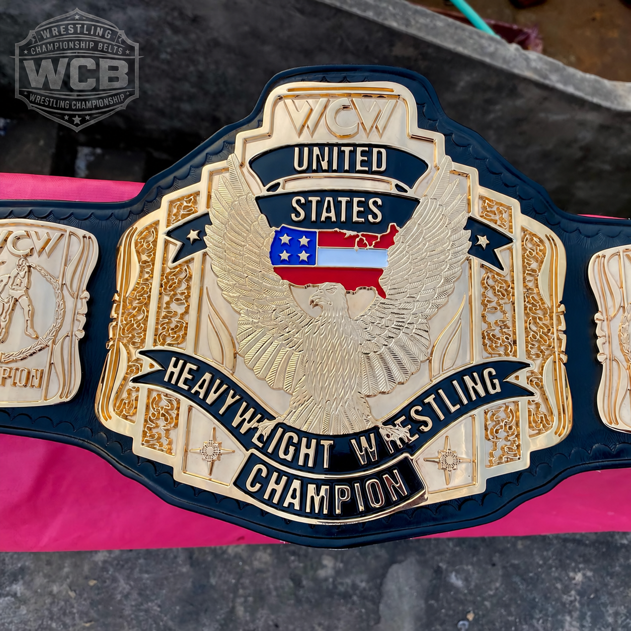 The 24K GOLD WCW United States Premium CNC Championship Belt Replica