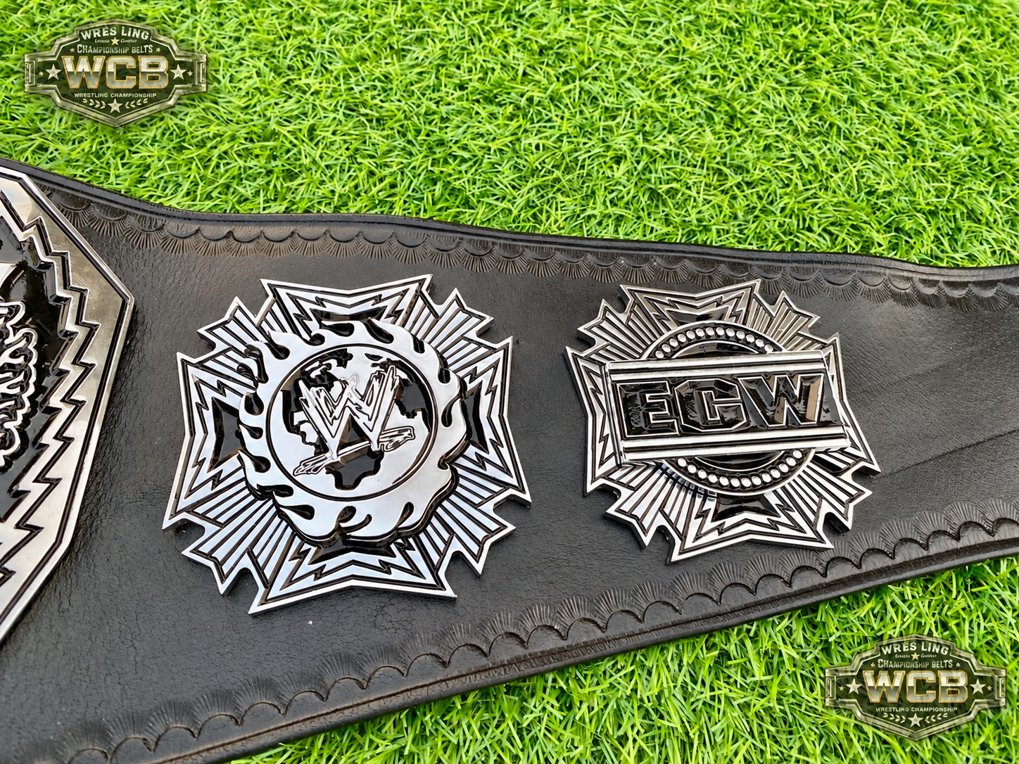 ECW Champion Wrestling Belt – Black & Silver