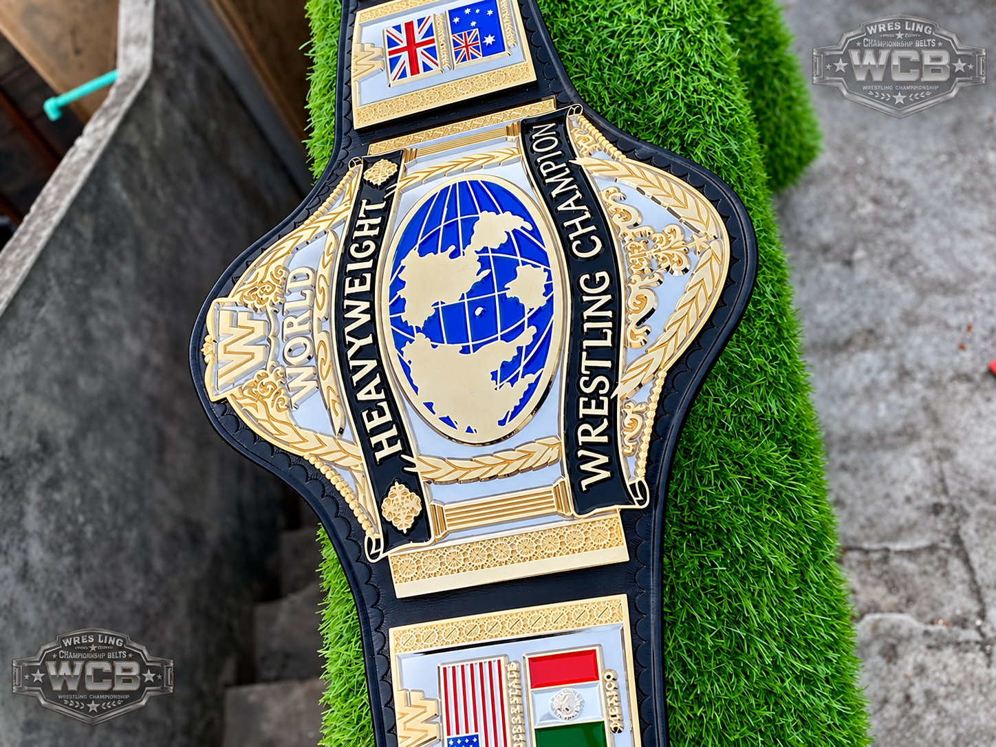 WWF World Heavyweight Wrestling Champion Belt – Black & Gold