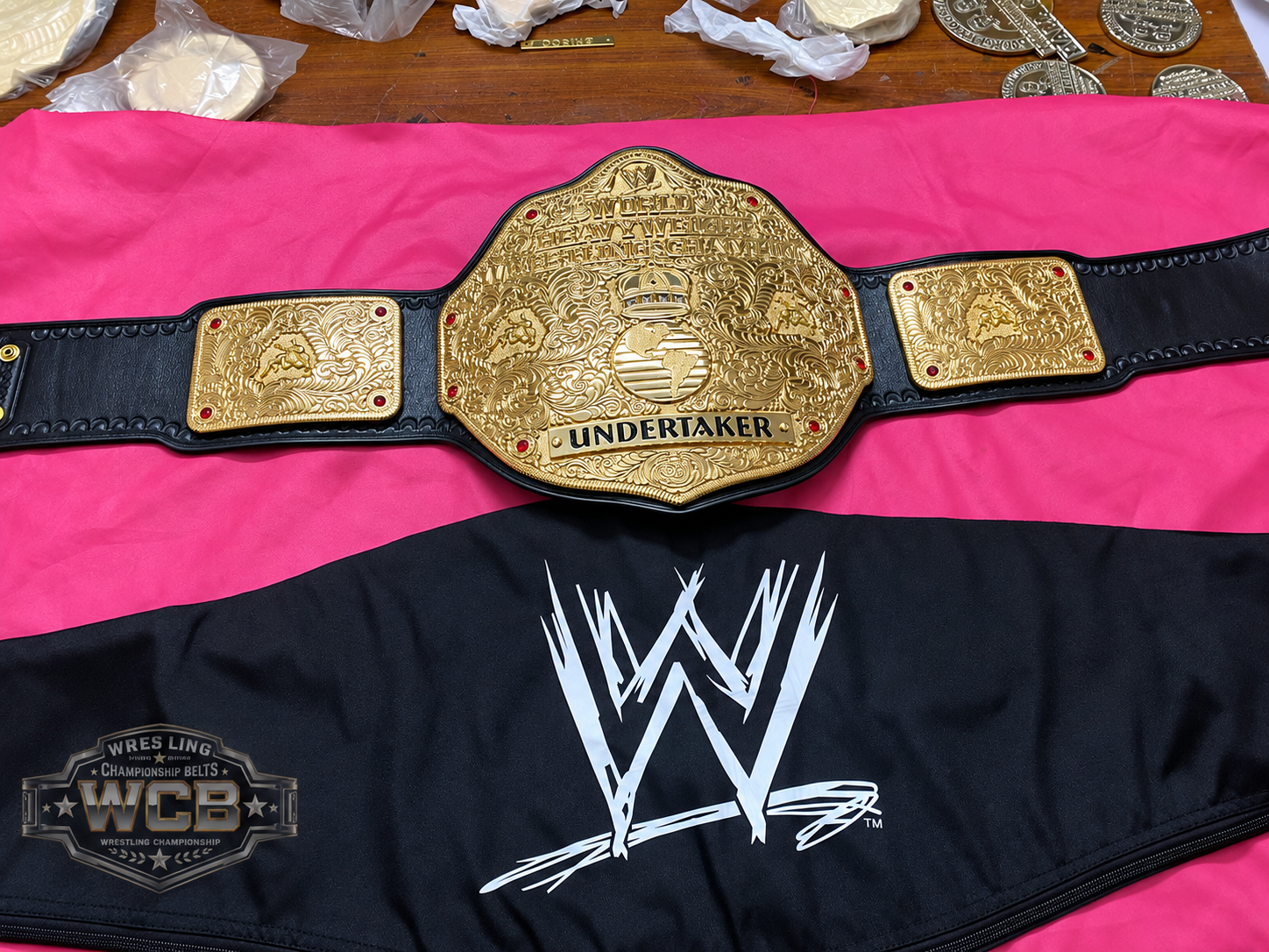 Undertaker World Heavyweight Wrestling Championship Belt – Black & Gold