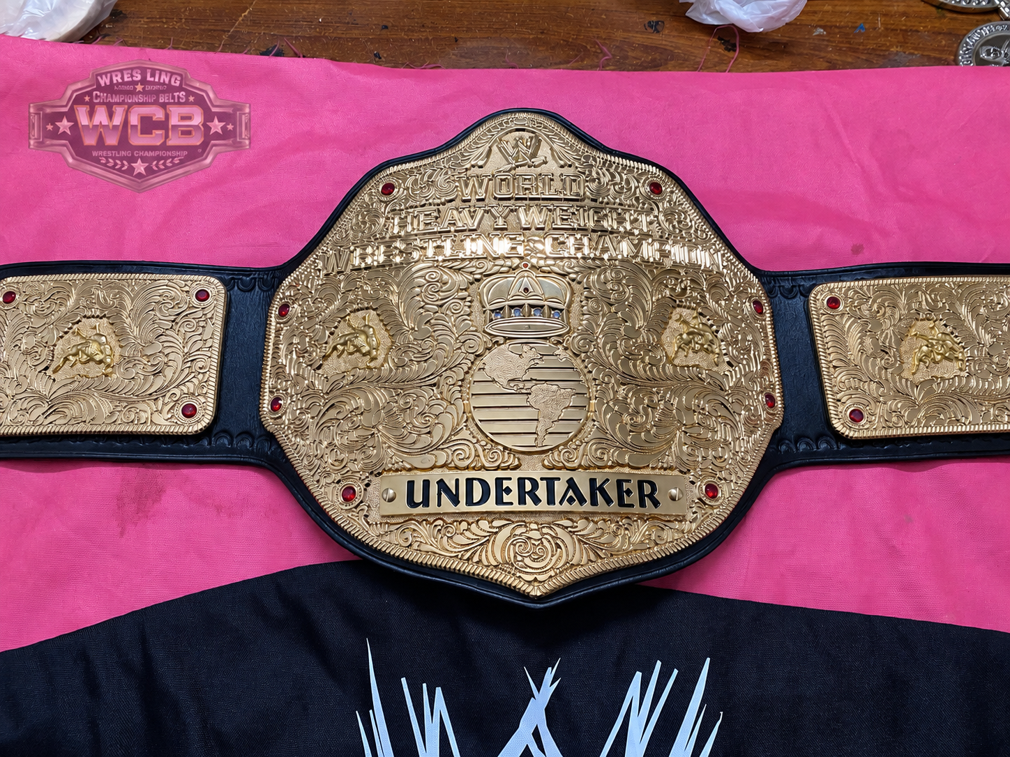 Undertaker World Heavyweight Wrestling Championship Belt – Black & Gold