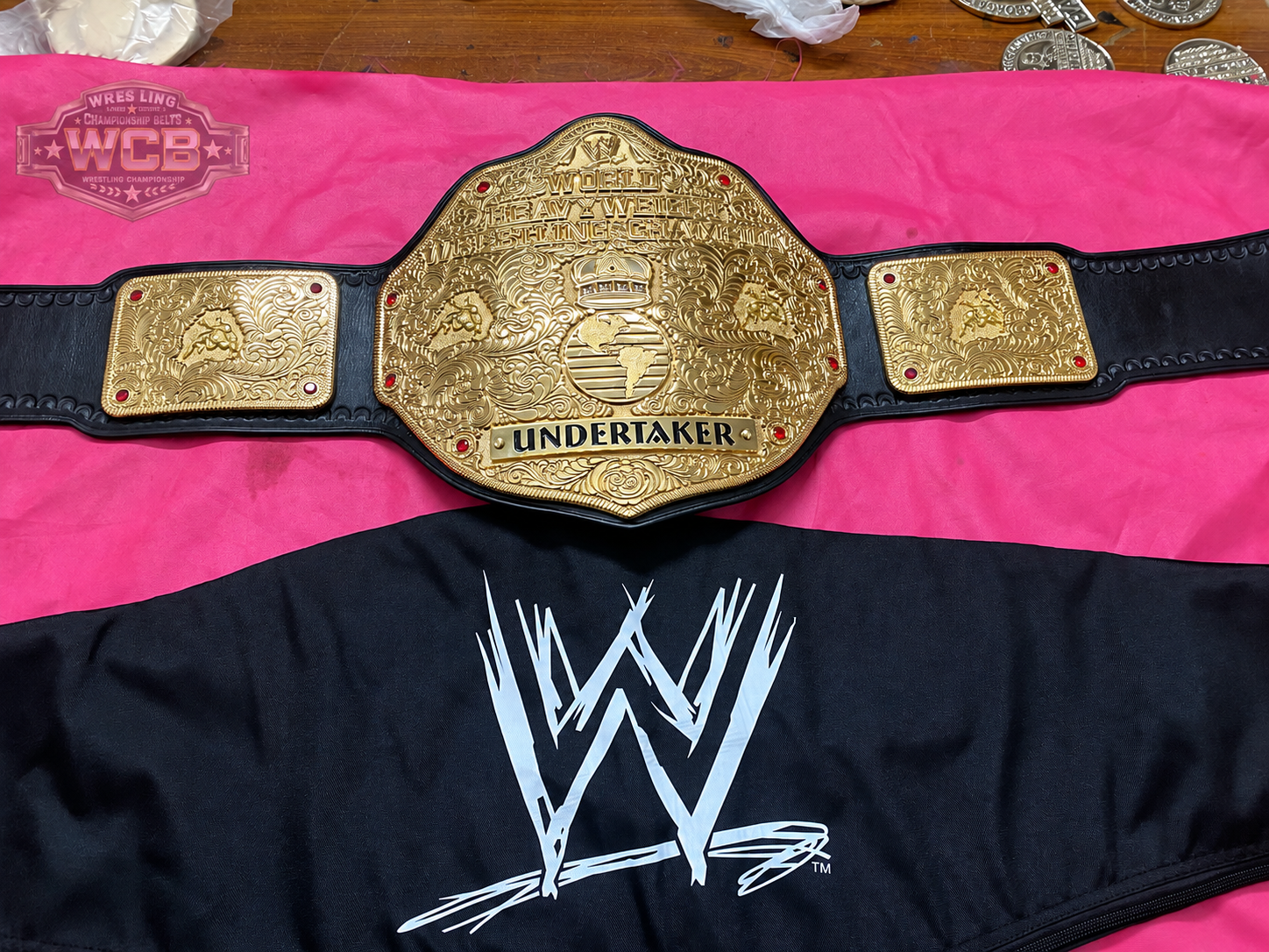 Undertaker World Heavyweight Wrestling Championship Belt – Black & Gold
