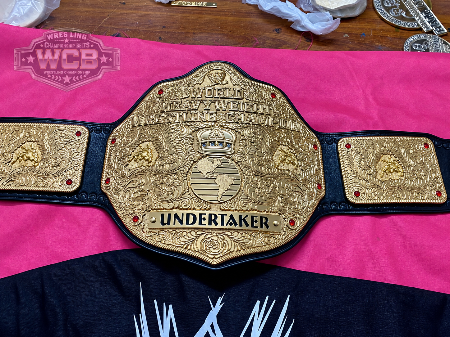 Undertaker World Heavyweight Wrestling Championship Belt – Black & Gold