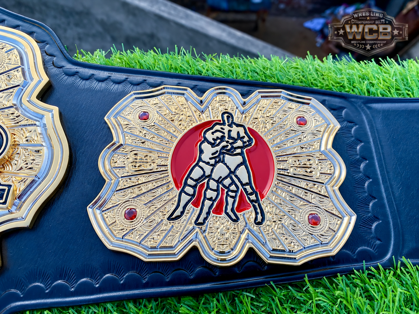 NEVER Openweight Champion Wrestling Belt – Black, Gold & Silver