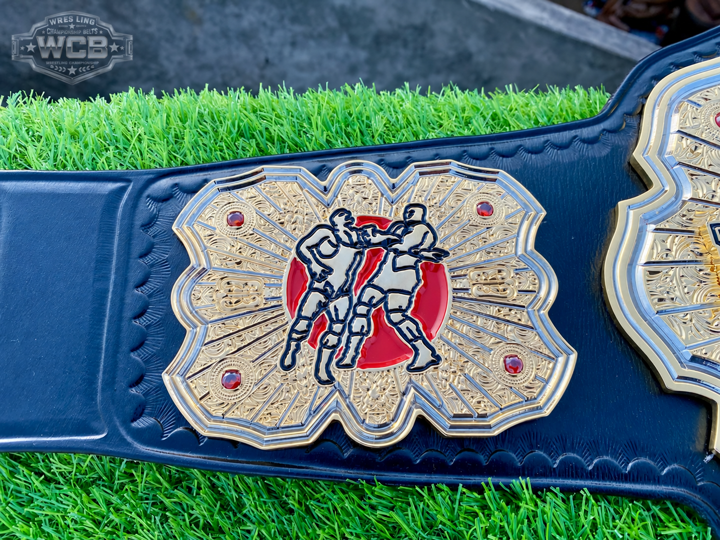 NEVER Openweight Champion Wrestling Belt – Black, Gold & Silver