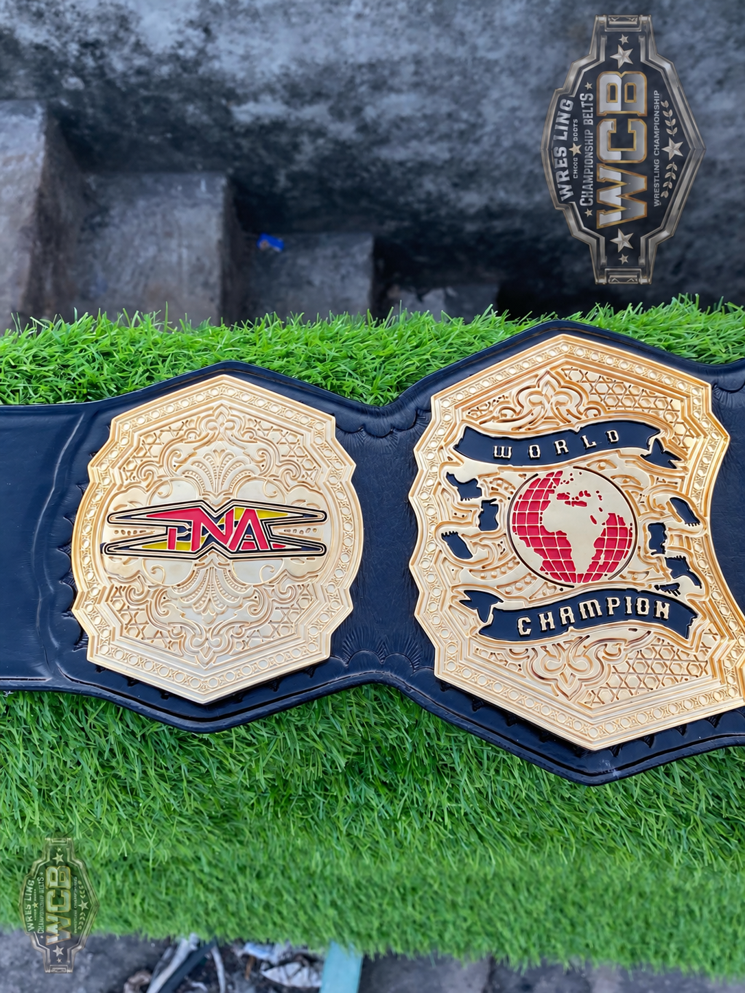 TNA World Wrestling Champion Belt – Black & Gold Classic Edition