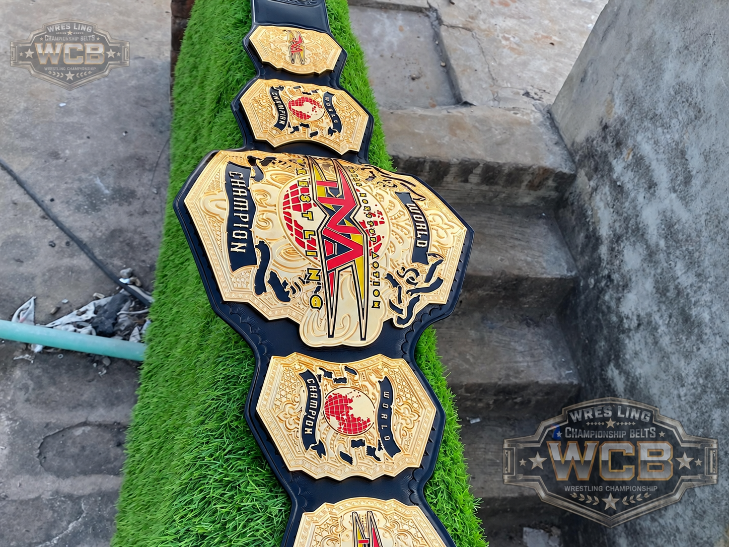 TNA World Wrestling Champion Belt – Black & Gold Classic Edition