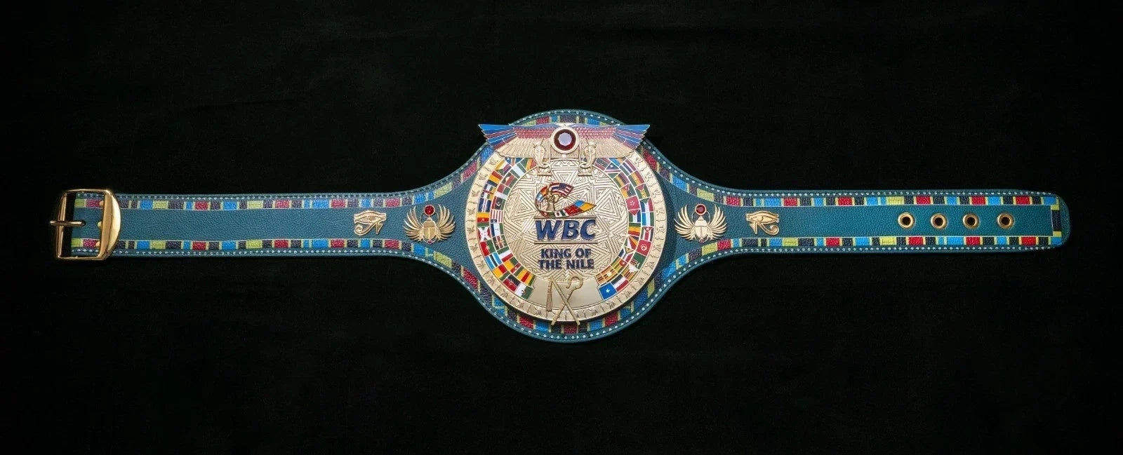 King of the Nile WBC Championship Belt Replica – Premium Brass Boxing Title with Real Leather Strap