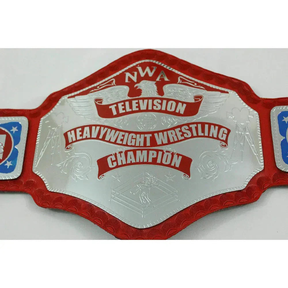 NWA Red Television Heavyweight Championship Belt for collectors