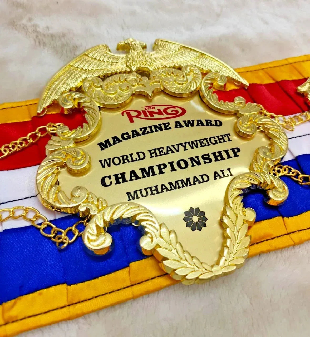 Ring Magazine Muhammad Ali World Heavyweight Championship Replica Belt