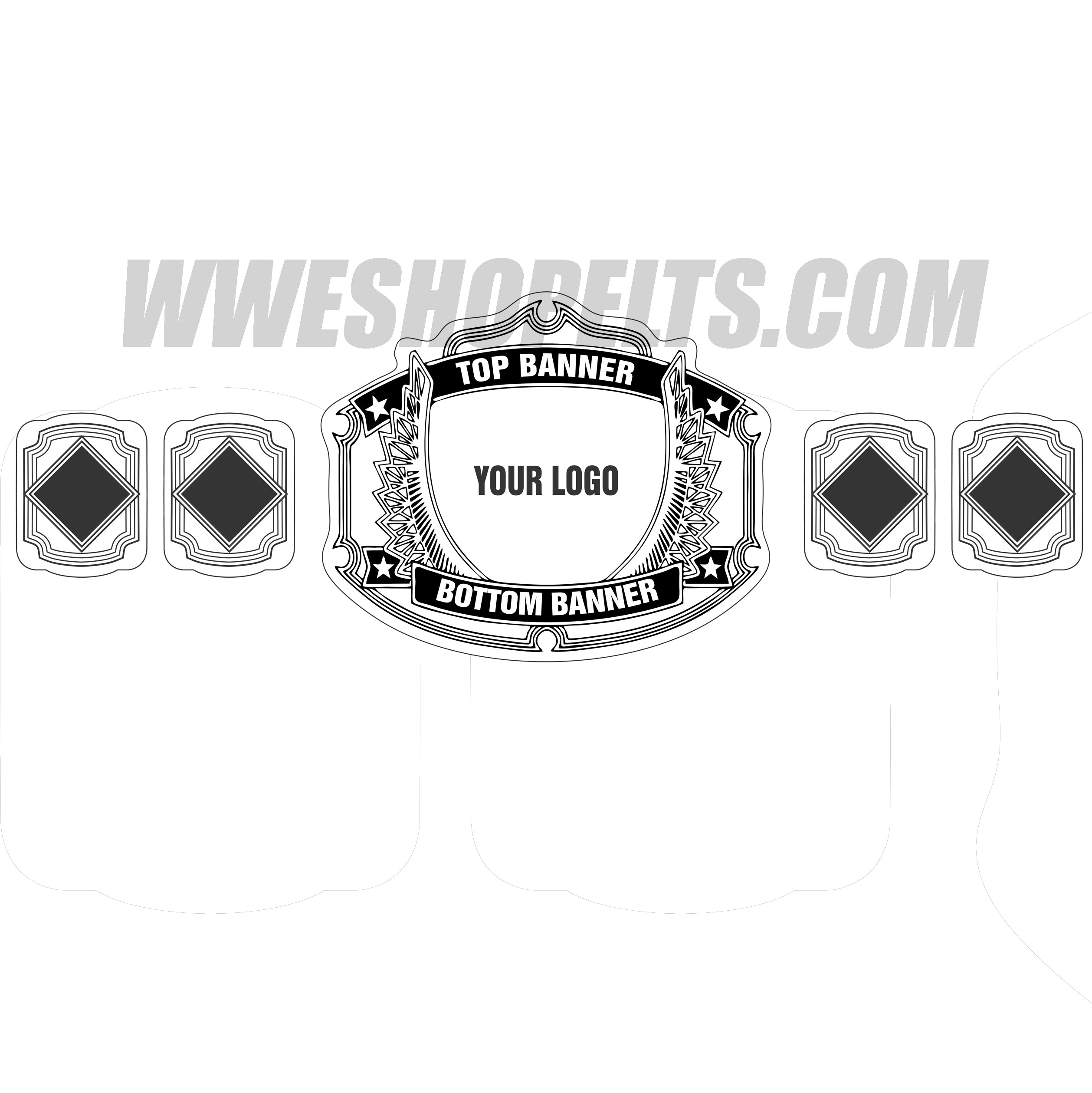 Custom Belts, Add Your Name Plate on Customizable Championship Belts for Halloween, Christmas, Valentine's, Skull Bone