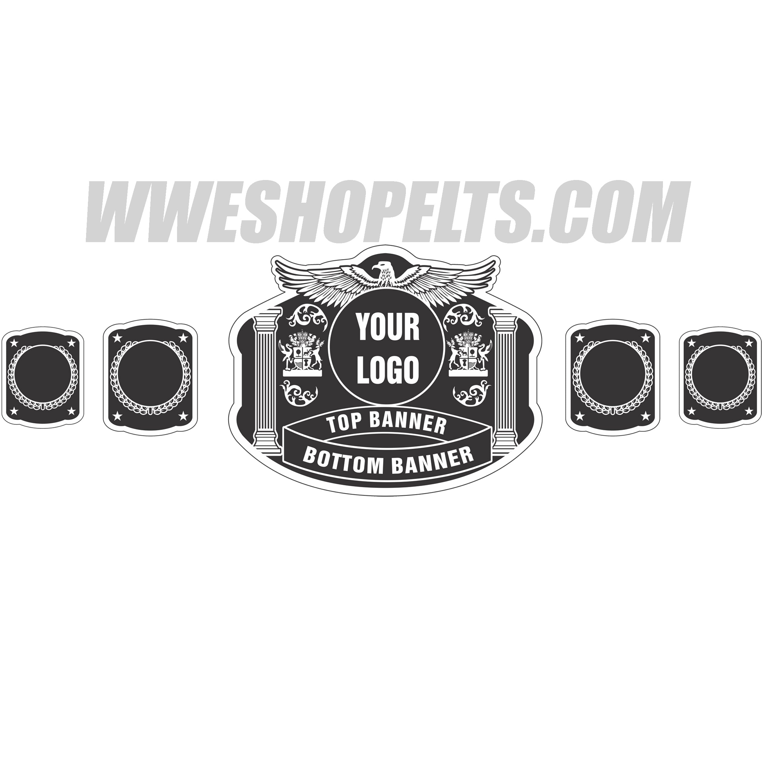 Custom Belts, Add Your Name Plate on Customizable Championship Belts for Halloween, Christmas, Valentine's, Skull Bone