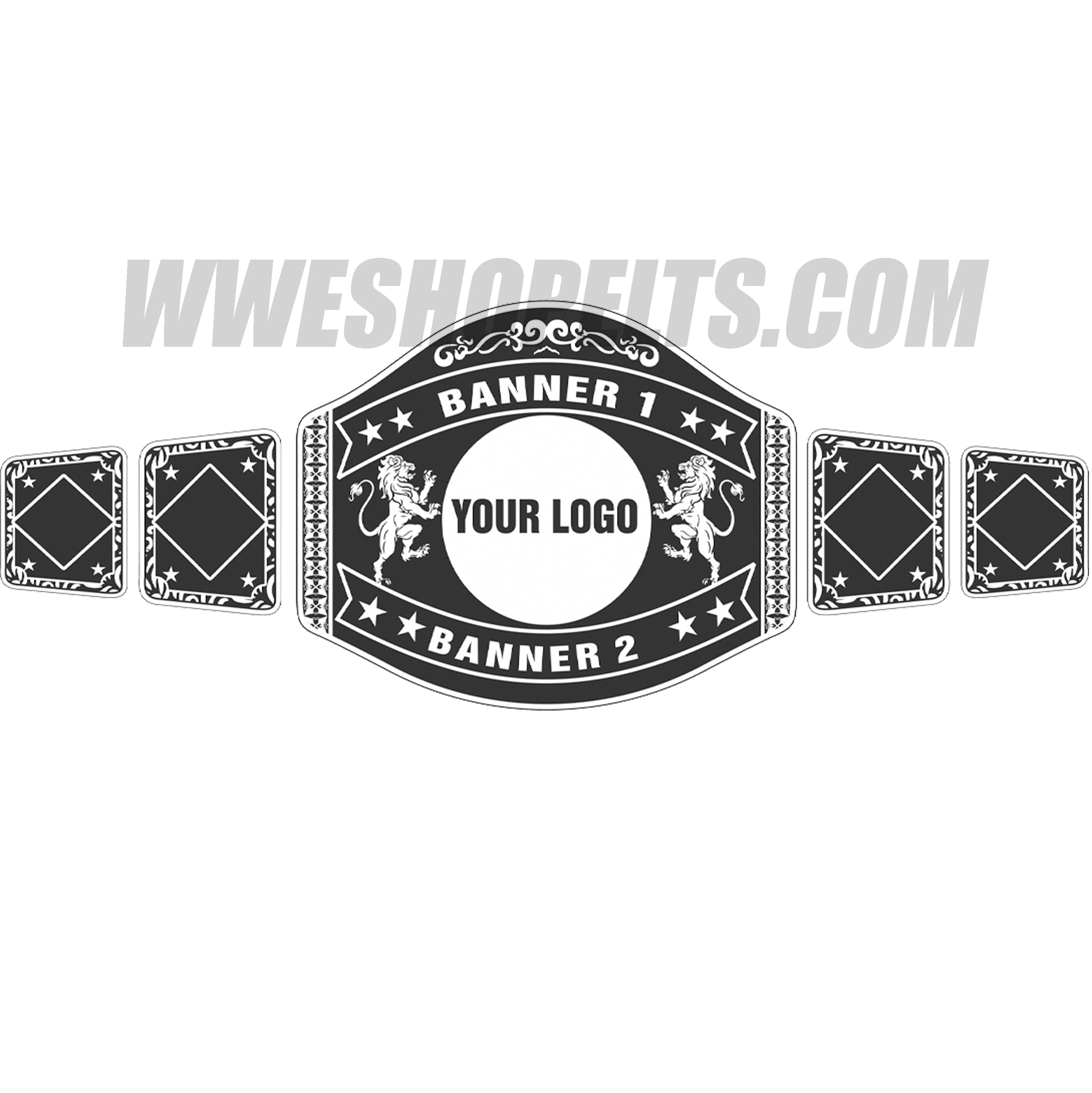 Custom Belts, Add Your Name Plate on Customizable Championship Belts for Halloween, Christmas, Valentine's, Skull Bone