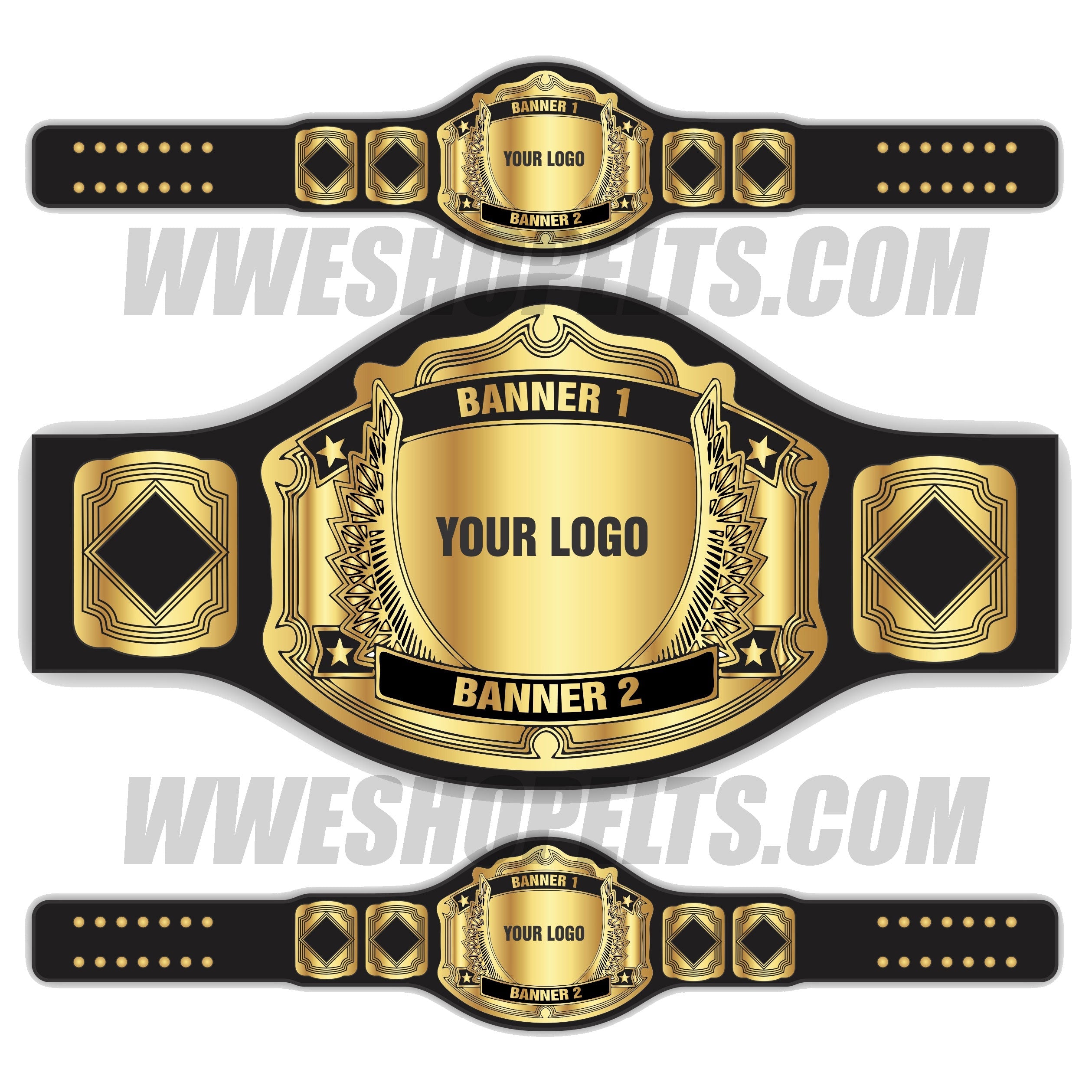 Custom Belts, Add Your Name Plate on Customizable Championship Belts for Halloween, Christmas, Valentine's, Skull Bone