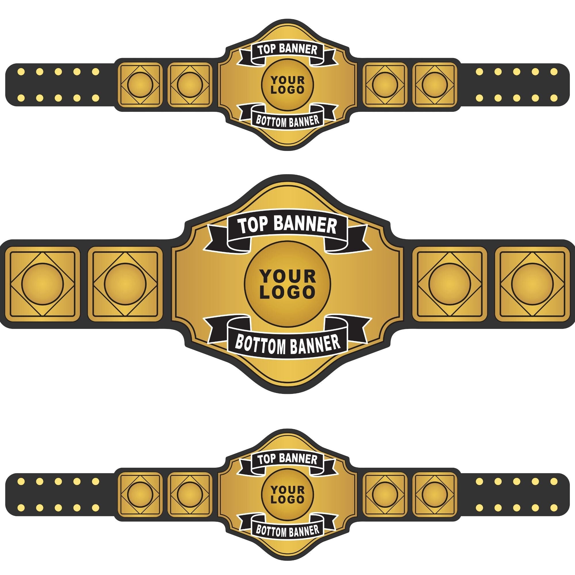 Authentic Wrestling Championship Belt Design