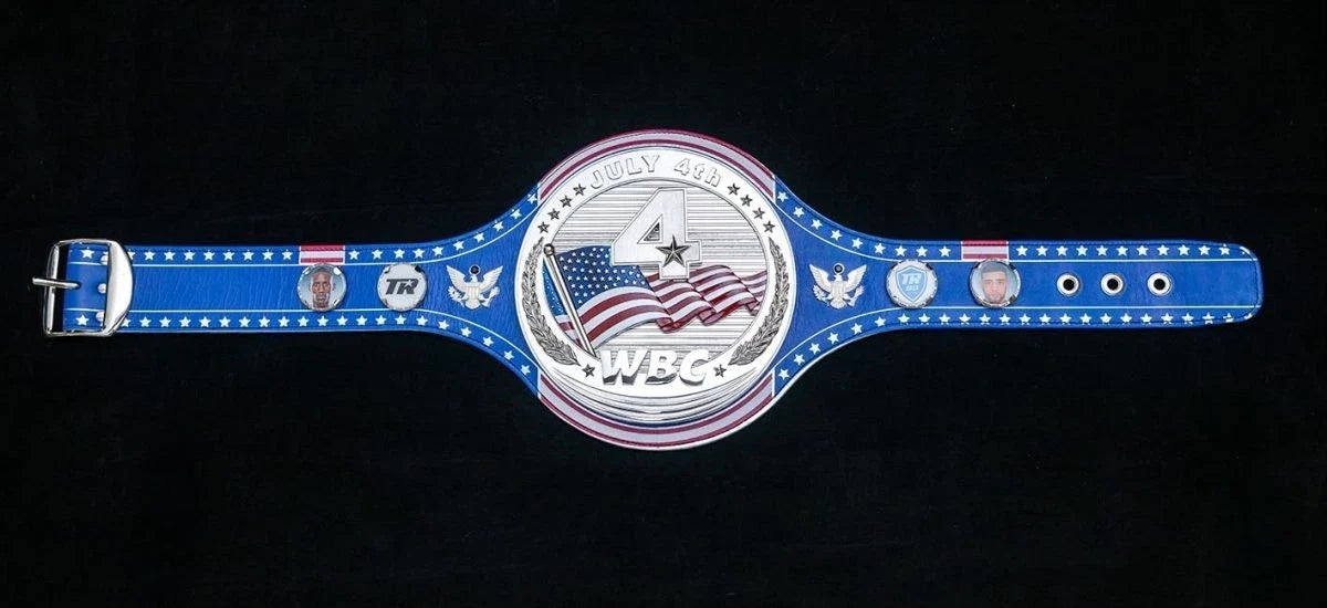 WBC July 4th Commemorative Championship Belt Replica – Premium Brass Boxing Title with Real Leather Strap
