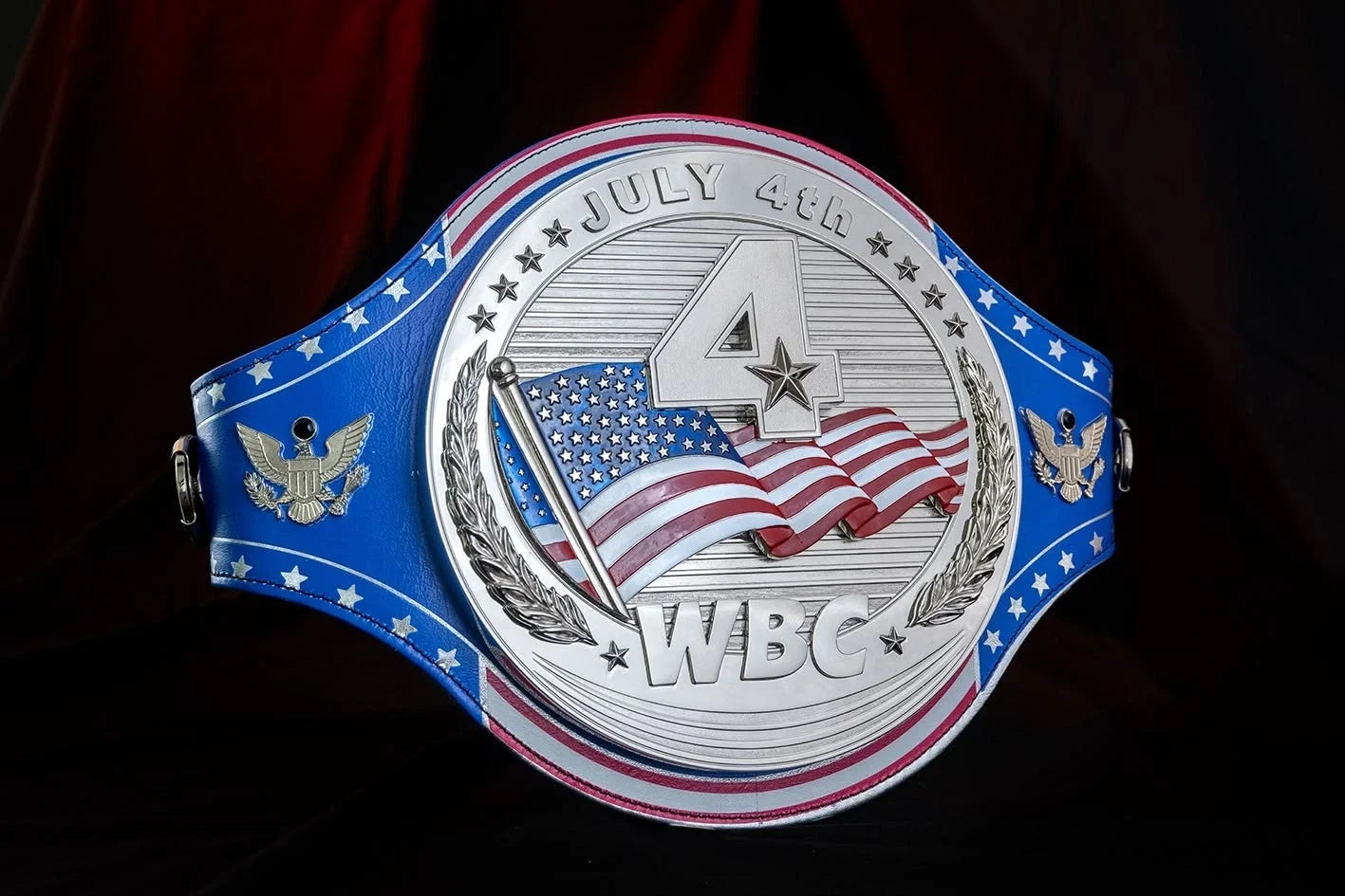 WBC July 4th Commemorative Championship Belt Replica – Premium Brass Boxing Title with Real Leather Strap