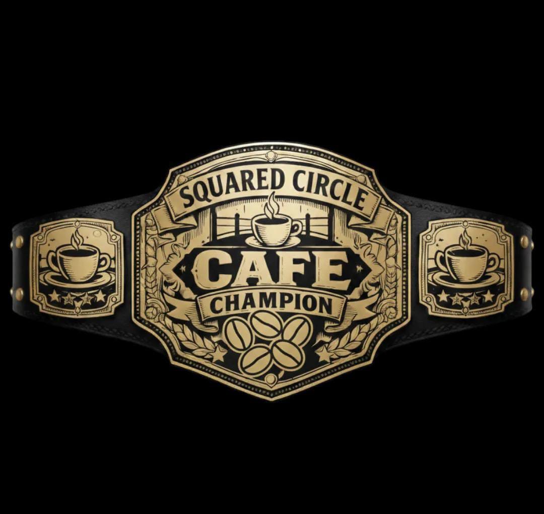 Squared Circle Café Champion Belt – Custom Coffee Championship Title Belt
