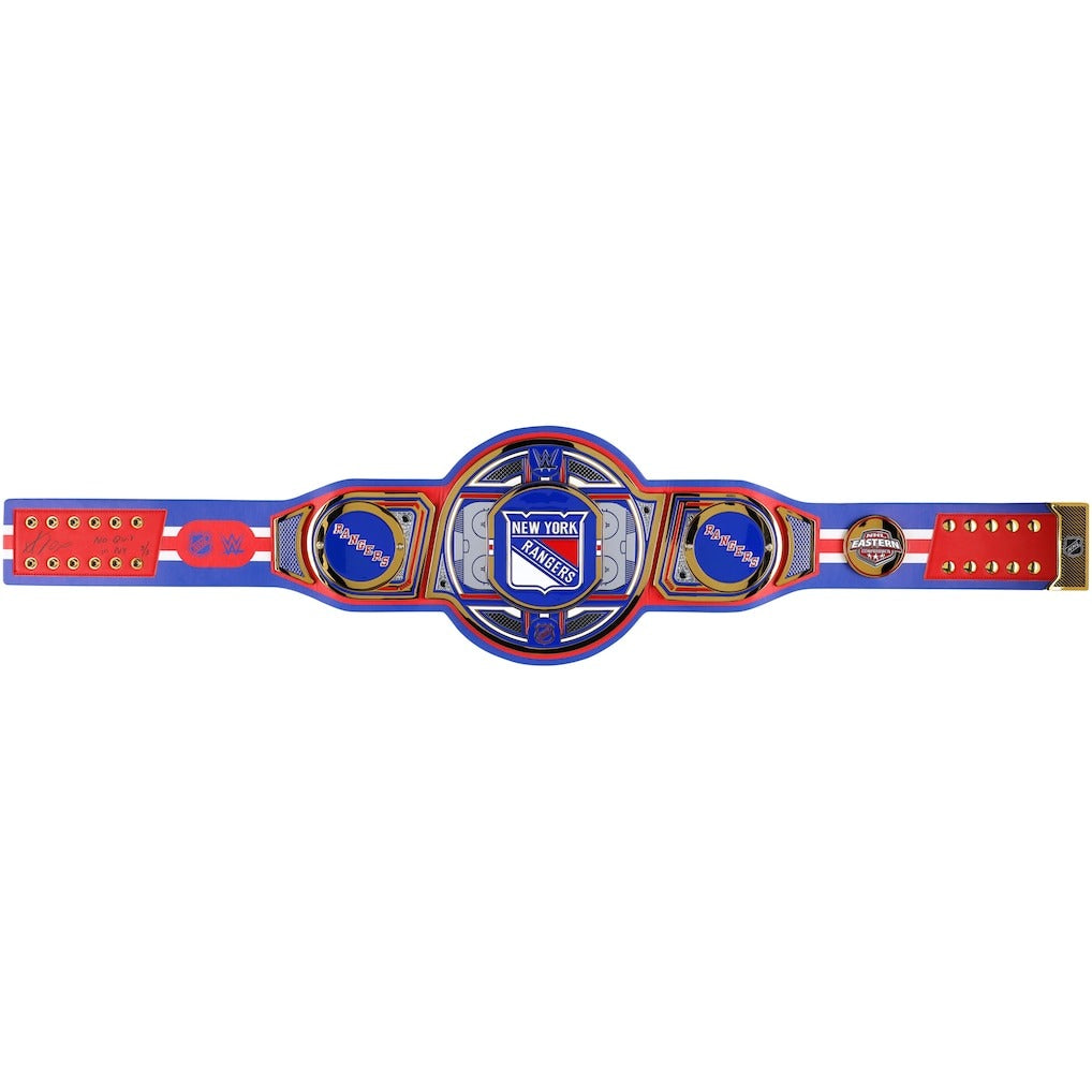 Adam Fox New York Rangers Autographed WWE Legacy Title Belt