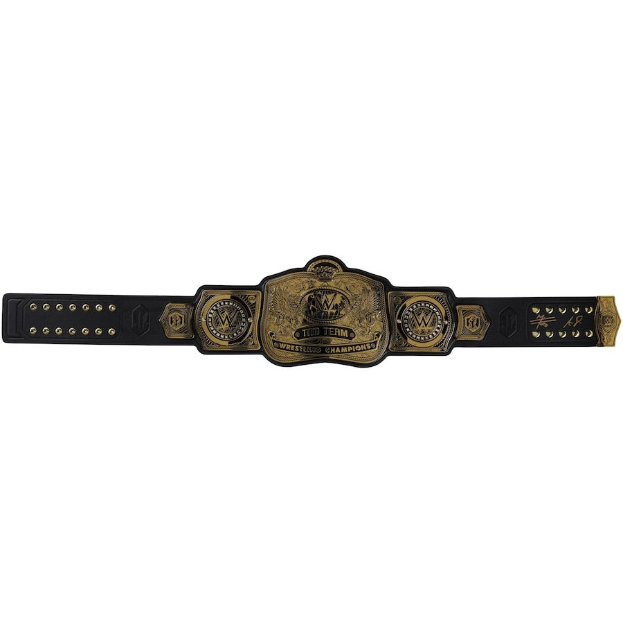 Angelo Dawkins & Montez Ford Street Profits WWE Autographed WWE Tag Team Championship Replica Title Belt