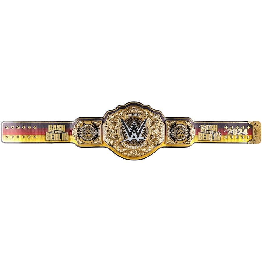 Damian Priest & Rhea Ripley WWE Autographed 2024 Bash in Berlin Replica Title Belt - Limited Edition of 25