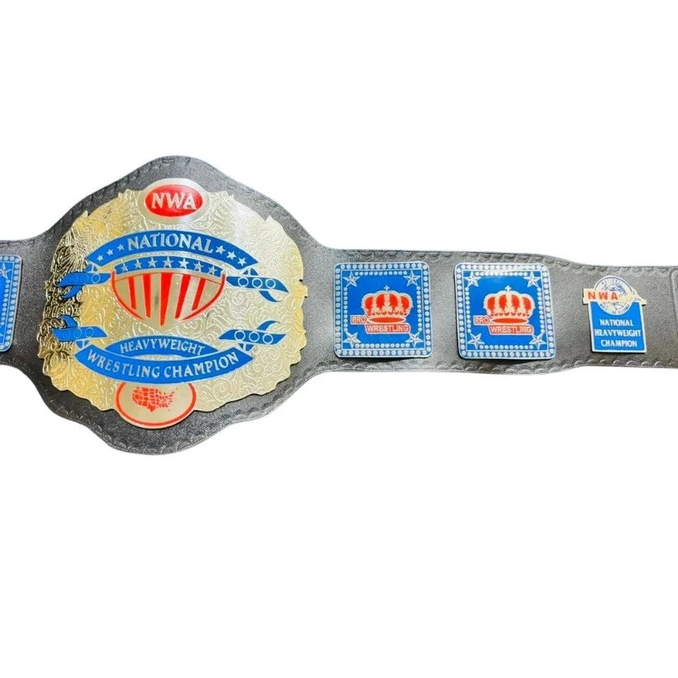 NWA National Heavyweight Wrestling Champion 2MM Brass Replica Title Belt Adult