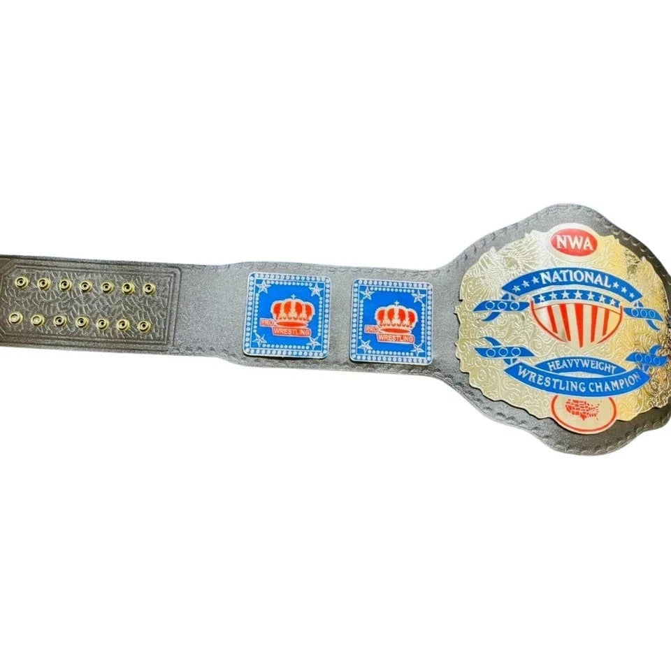 NWA National Heavyweight Wrestling Champion 2MM Brass Replica Title Belt Adult