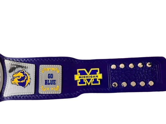 New Michigan BIG 12X Championship Title 4mm Zinc Metal Belt Replica Adult Size