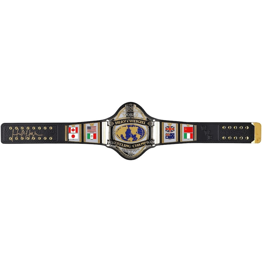 Hulk Hogan WWE Autographed 1986 Retro Championship Replica Title Belt