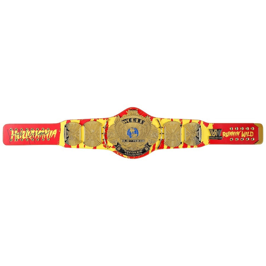 Hulk Hogan WWE Autographed Hogan Signature Series Replica Title Belt