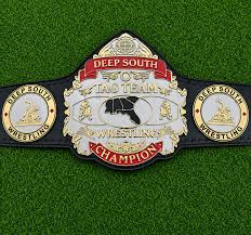 Deep South Tag Team Wrestling Championship Title Belt Adult Size Zinc Plated